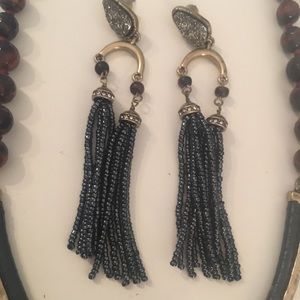 Chloe+Isabel Rebel seed beed tassel earrings